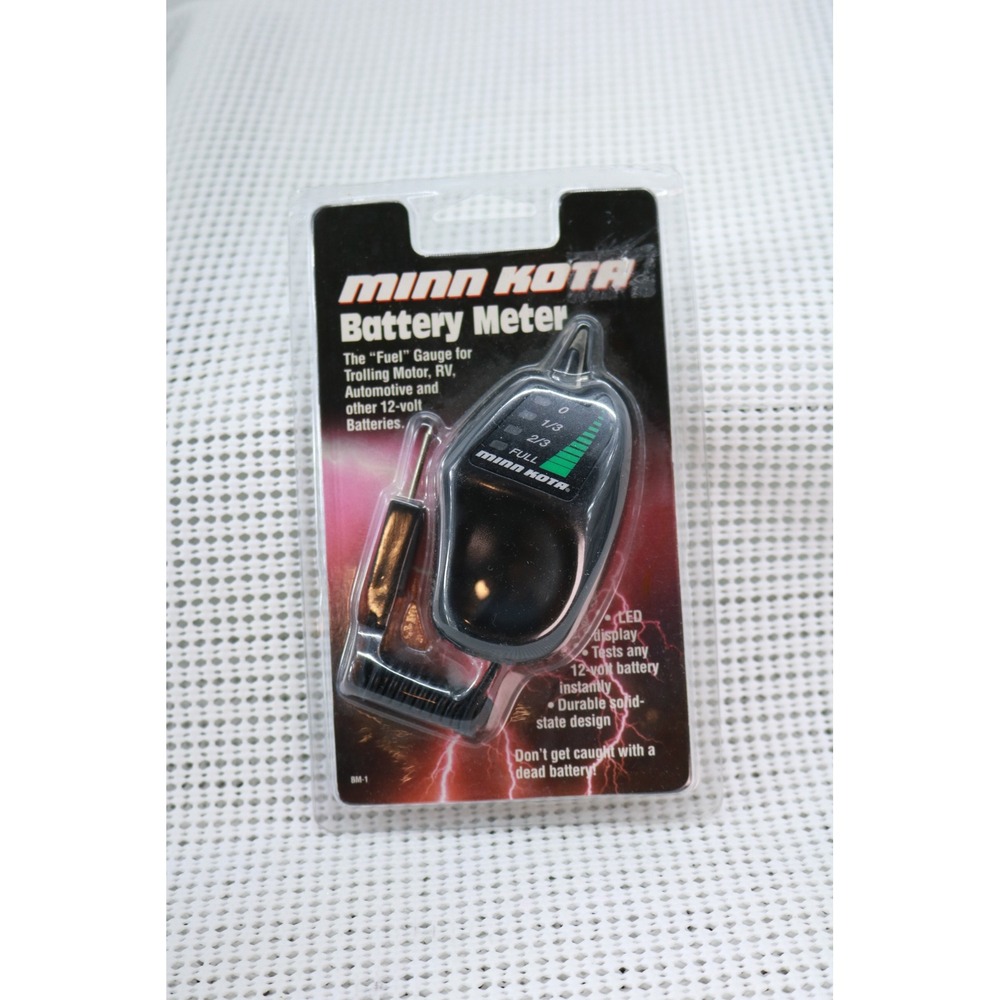 Minn Kota Battery Meter Unisex OS Black BM-1 12-Volt LED Marine Gauge New